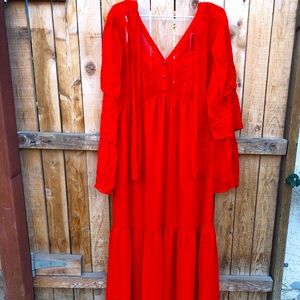 Juicy maxi ruffle red dress